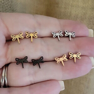 Dragonfly Stud Earrings, choice of color